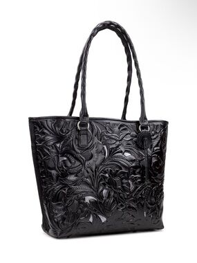 NEW Patricia Nash Adeline Burnished Cutout tooled Full Grain Leather Tote NWOT